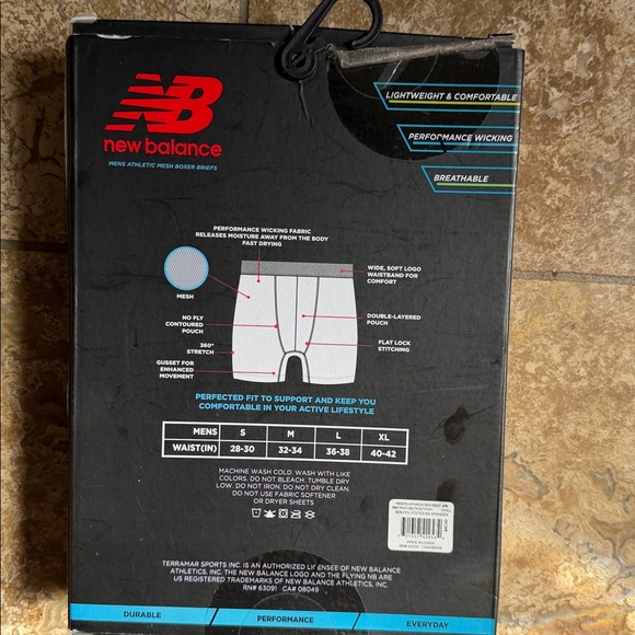 NWT New Balance Men’s Boxer Briefs 4-Pack – Size Small 6" Inseam Performance Fit - Picture 2 of 4